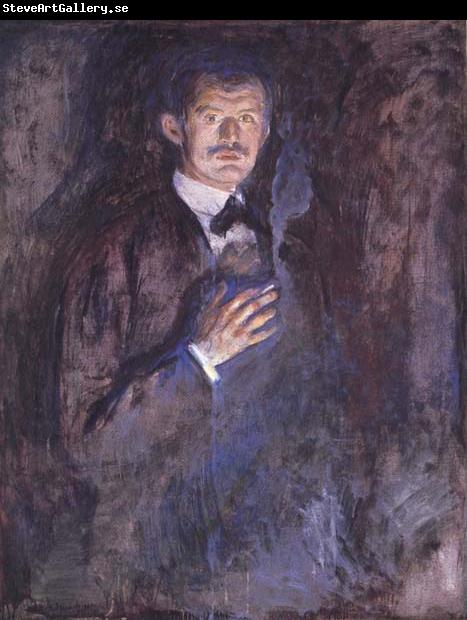 Edvard Munch Self-Portrait with a Cigarette